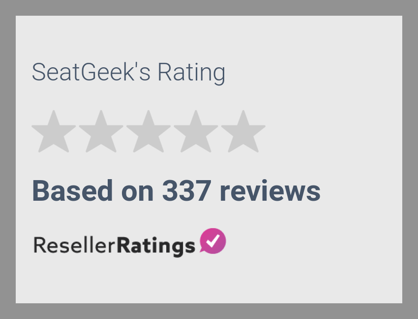 SeatGeek Reviews 337 Reviews of ResellerRatings