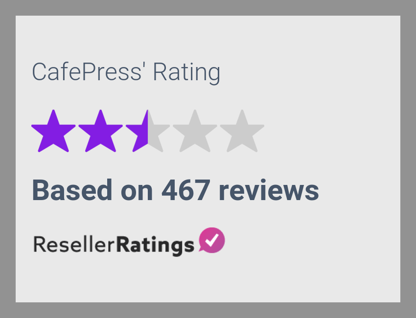 CafePress Reviews 468 Reviews of ResellerRatings