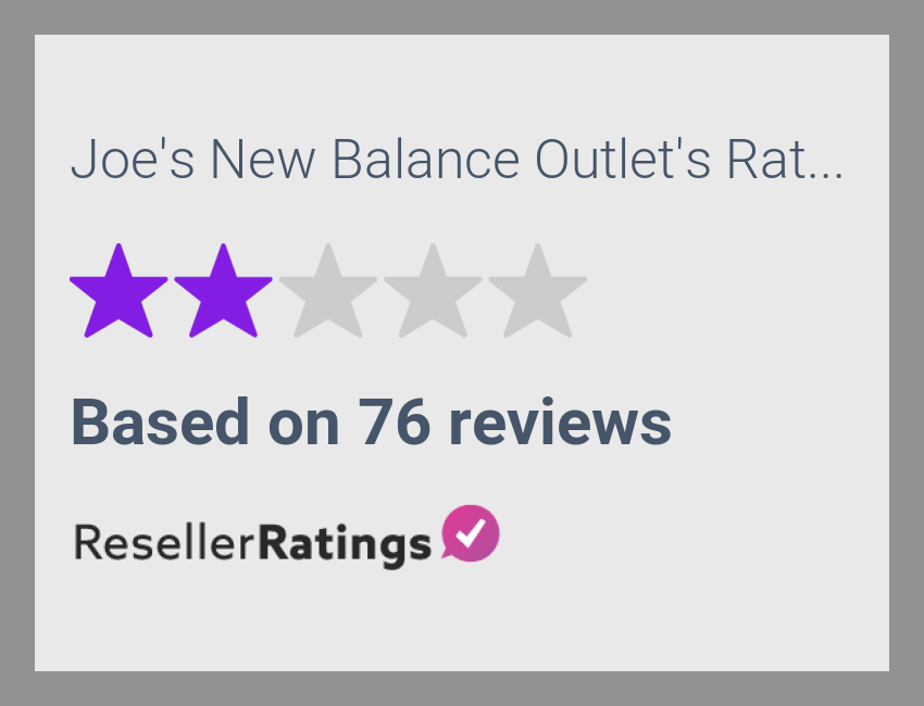 sector Transitorio cantidad de ventas Joe's New Balance Outlet Reviews | 73 Reviews of JoesNewBalanceOutlet.com |  ResellerRatings