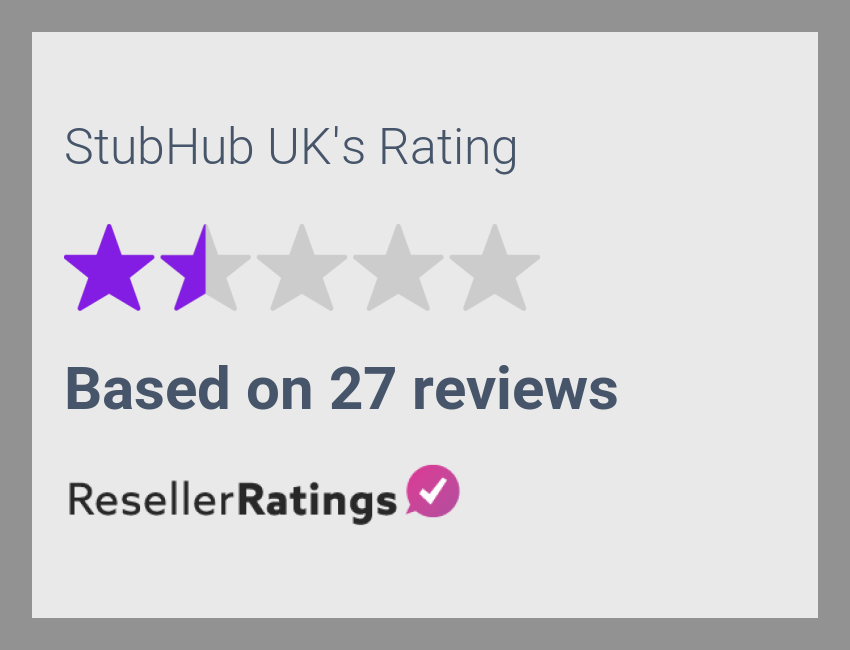 StubHub UK Reviews 28 Reviews of Stubhub.co.uk ResellerRatings